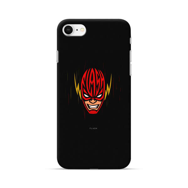 Vibrant Superhero Face with Lightning Bolts iPhone 7/8/SE (2020) Hard Case
