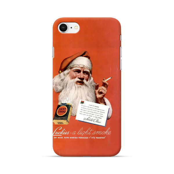 Vintage Santa Claus Smoking Lucky Strike Cigarettes Advertisement iPhone 7/8/SE (2020) Hard Case