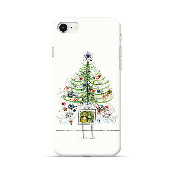 Whimsical Christmas Tree Artistic Design iPhone 7/8/SE (2020) Hard Case