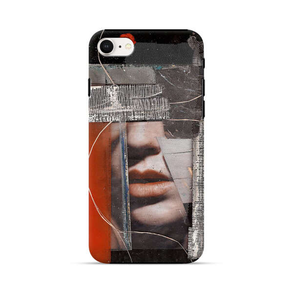 Abstract Collage Close Up Face iPhone 7/8/SE (2020) Impact Case