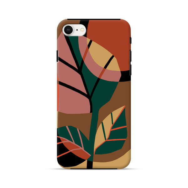Abstract Geometric Leaves Design iPhone 7/8/SE (2020) Impact Case