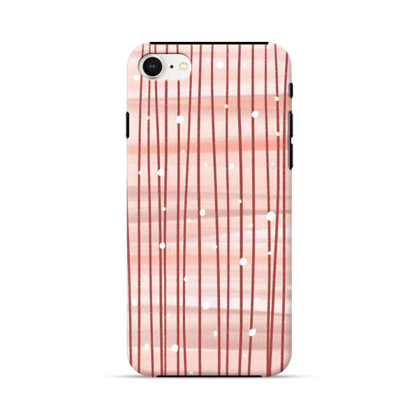 Abstract Vertical Lines Pink Pattern iPhone 7/8/SE (2020) Impact Case