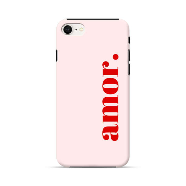 Amor Love Bold Red Text iPhone 7/8/SE (2020) Impact Case