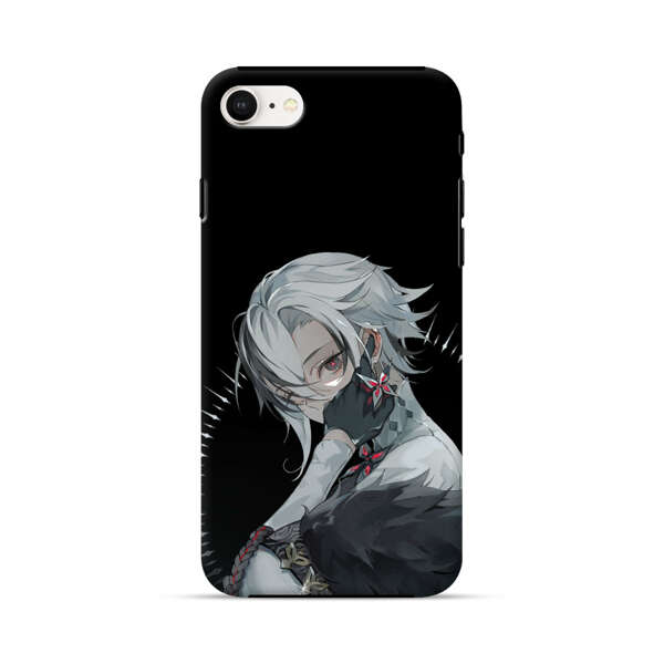 Anime Character with Silver Hair and Dark Feathers iPhone 7/8/SE (2020) Impact Case