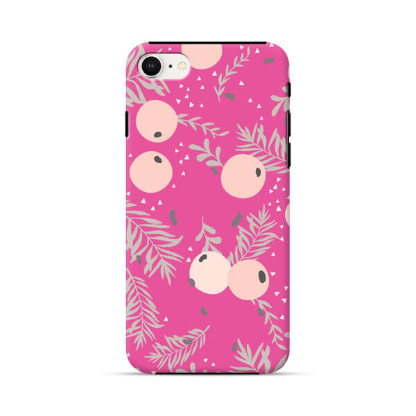 Berries Floral Pattern Pink Background iPhone 7/8/SE (2020) Impact Case
