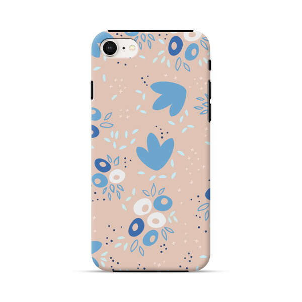 Blue Floral Pattern iPhone 7/8/SE (2020) Impact Case