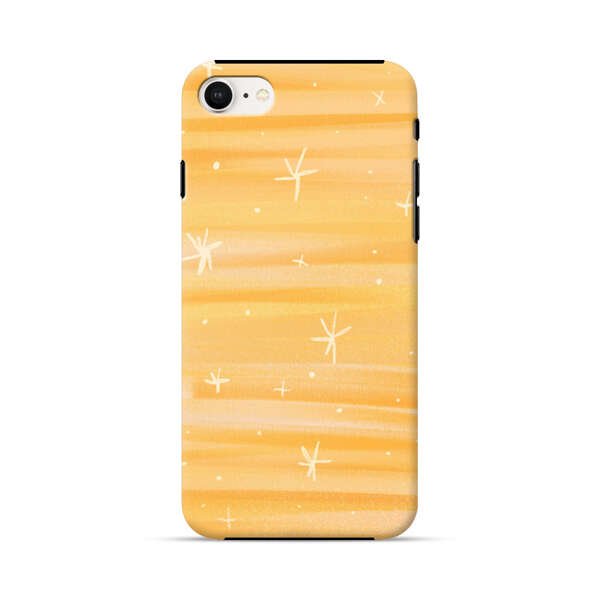 Bright Orange Star Pattern iPhone 7/8/SE (2020) Impact Case