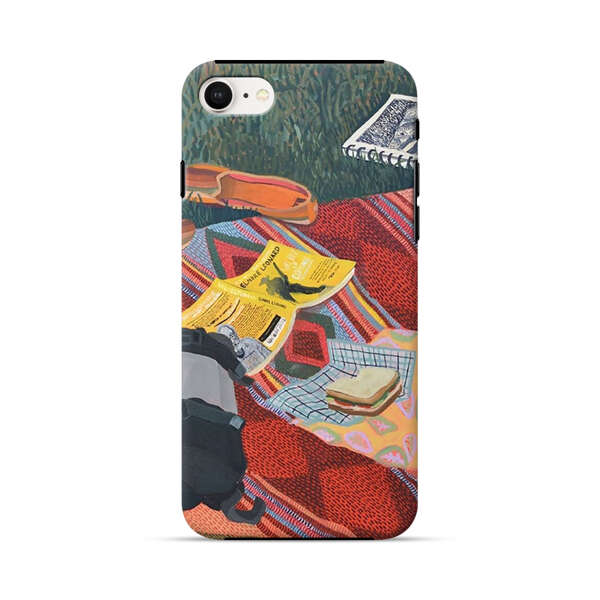 Charming Picnic Scene with Blanket and Food iPhone 7/8/SE (2020) Impact Case