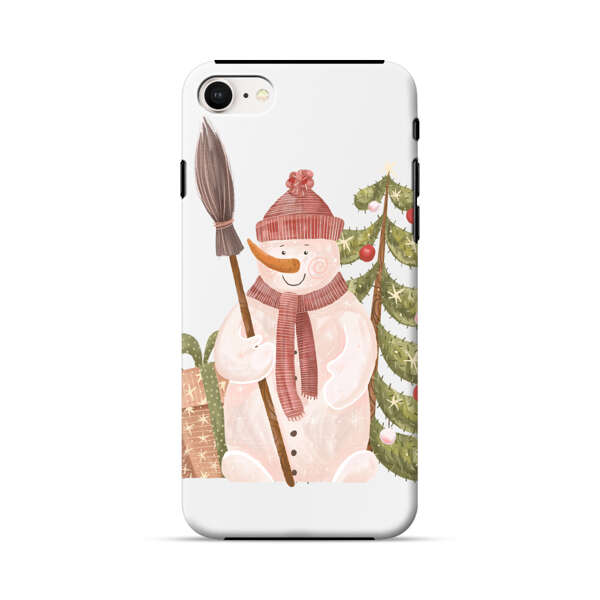 Charming Winter Snowman Illustration iPhone 7/8/SE (2020) Impact Case