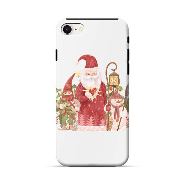 Christmas Santa Elf Snowman Festive Illustration iPhone 7/8/SE (2020) Impact Case