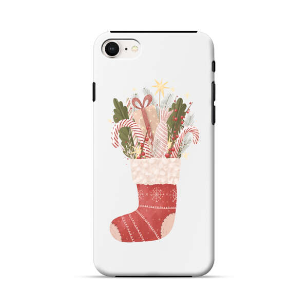 Christmas Stocking with Gifts and Candy Canes iPhone 7/8/SE (2020) Impact Case