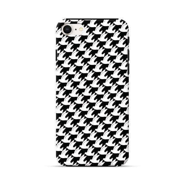 Classic Black and White Houndstooth Pattern iPhone 7/8/SE (2020) Impact Case