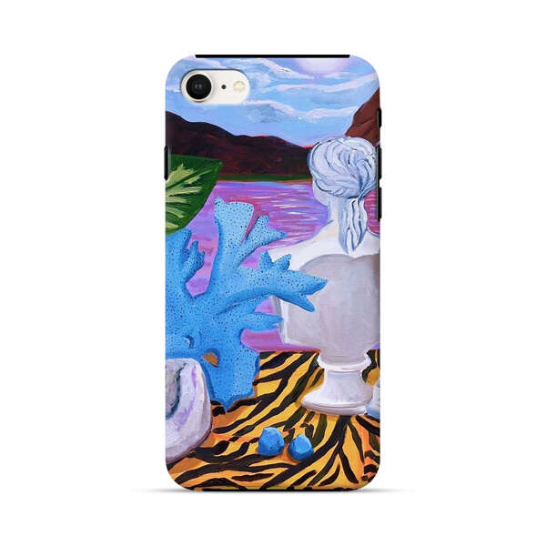 Classical Statues and Tropical Plants by the Ocean iPhone 7/8/SE (2020) Impact Case