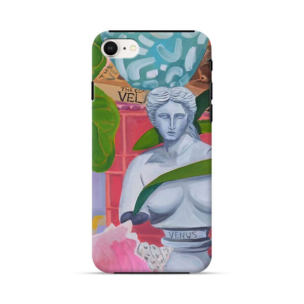 Classical Venus Bust with Green Leaves and Vibrant Vases iPhone 7/8/SE (2020) Impact Case