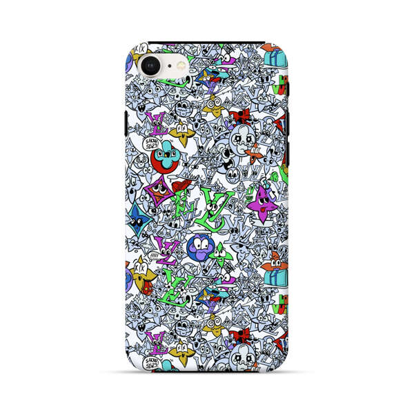 Colorful Cartoon Graffiti Pattern iPhone 7/8/SE (2020) Impact Case