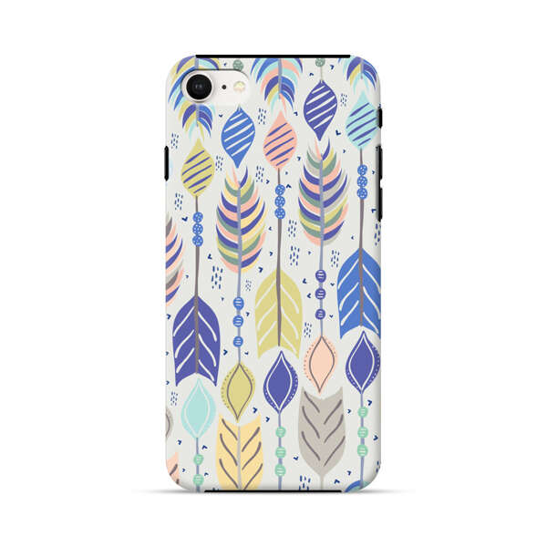 Colorful Feathers Pattern Pastel iPhone 7/8/SE (2020) Impact Case