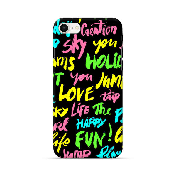 Colorful Positive Motivational Words Pattern iPhone 7/8/SE (2020) Impact Case