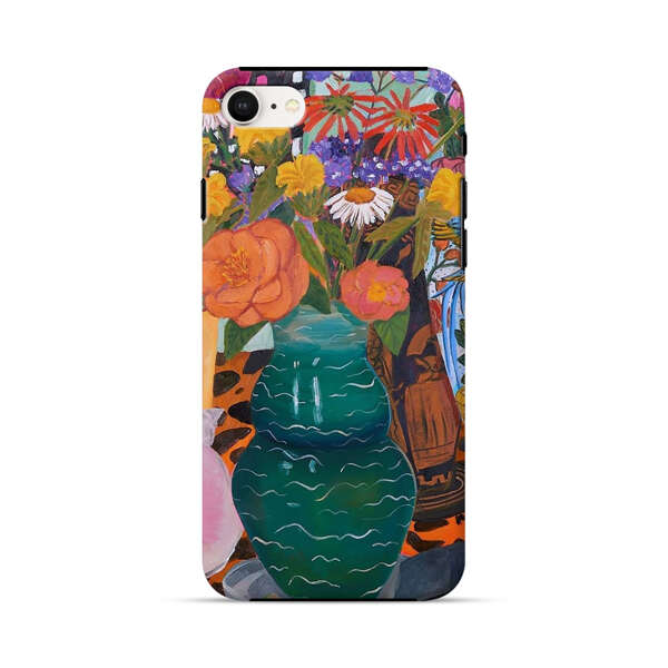 Colorful Still Life with Flower Vases and Shell iPhone 7/8/SE (2020) Impact Case
