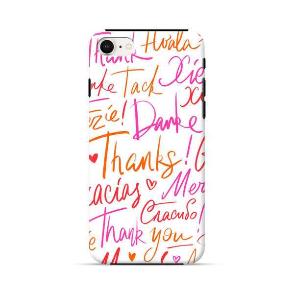 Colorful Thank You Multilingual Pattern iPhone 7/8/SE (2020) Impact Case