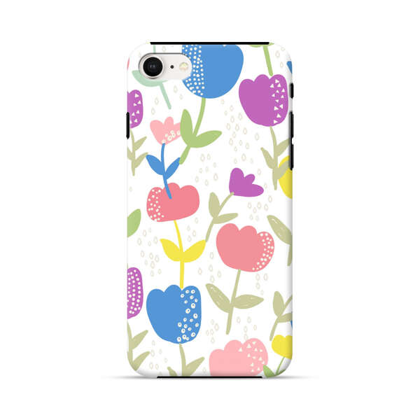 Colorful Tulip Floral Pattern iPhone 7/8/SE (2020) Impact Case