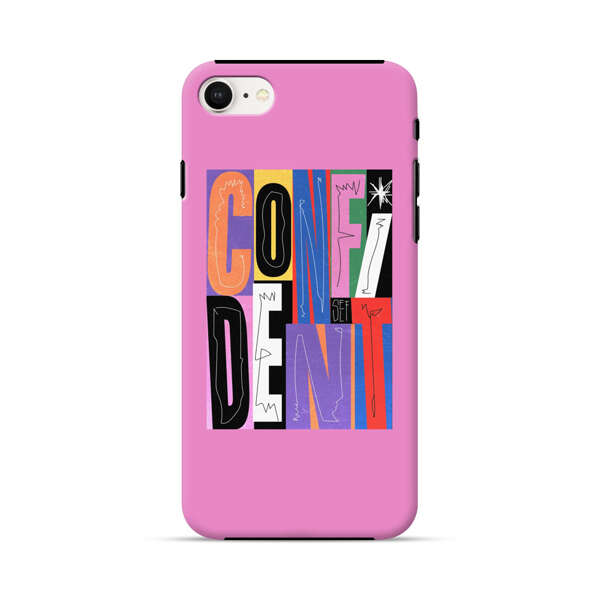 Confident Bold Colorful Typography iPhone 7/8/SE (2020) Impact Case