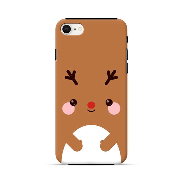 Cute Minimalist Reindeer Cartoon iPhone 7/8/SE (2020) Impact Case