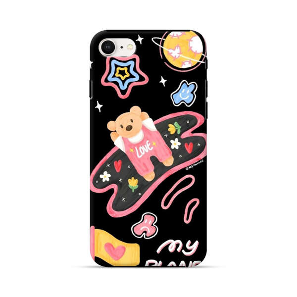 Cute Teddy Bear Love Space Design iPhone 7/8/SE (2020) Impact Case