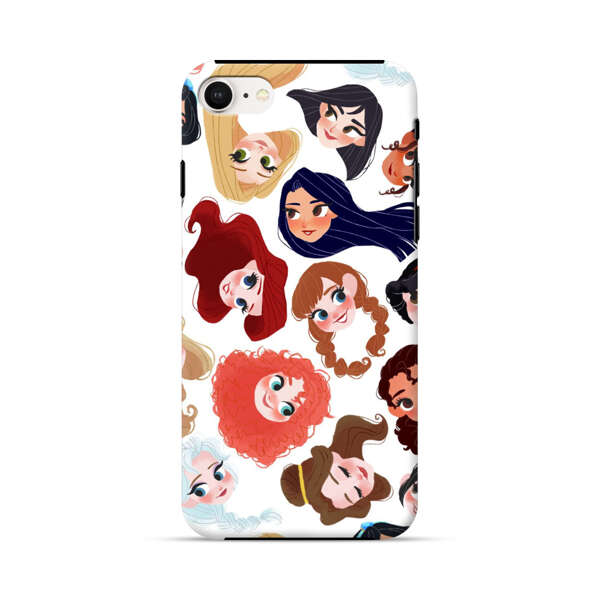 Diverse Animated Girl Faces iPhone 7/8/SE (2020) Impact Case