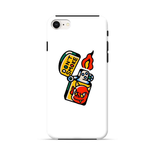 Don't Smoke Vintage Lighter with Devil Face iPhone 7/8/SE (2020) Impact Case