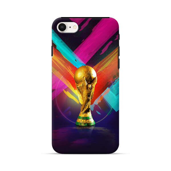 Golden Soccer Trophy with Colorful Abstract Background iPhone 7/8/SE (2020) Impact Case