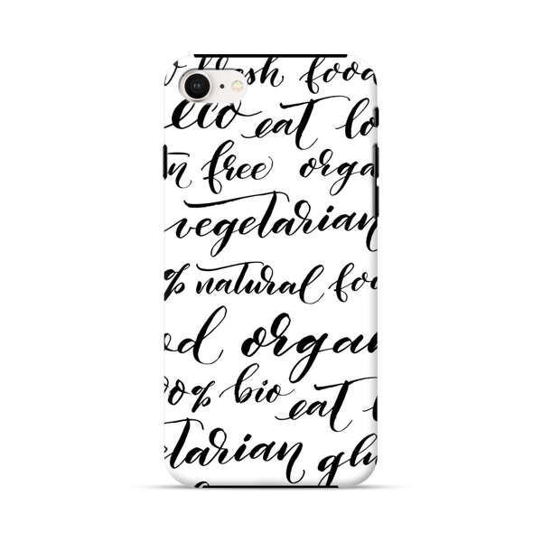 Healthy Food Lifestyle Calligraphy Pattern iPhone 7/8/SE (2020) Impact Case