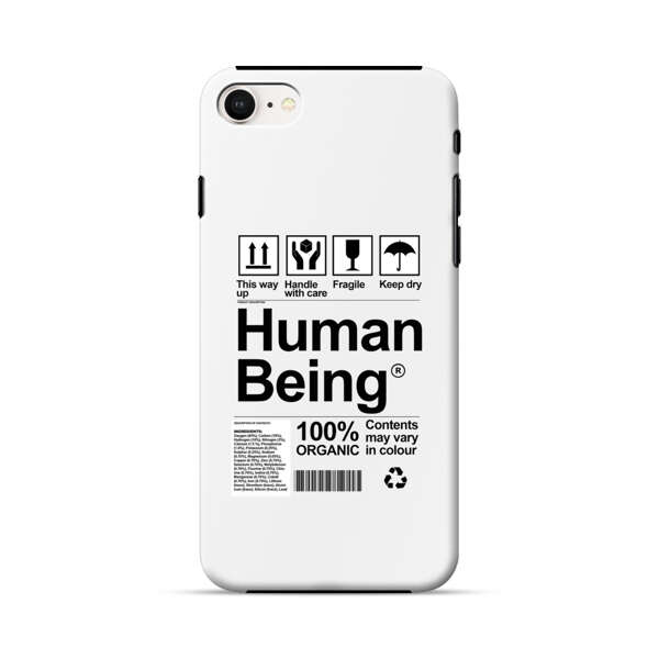 Human Being Fragile Label Design iPhone 7/8/SE (2020) Impact Case