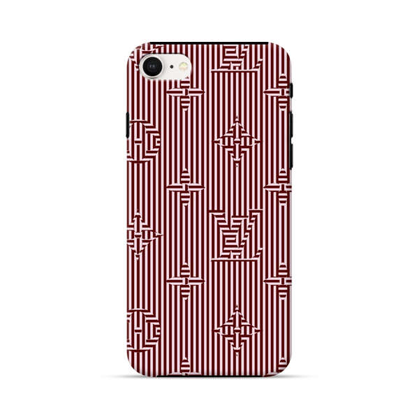 Intricate Geometric Striped Pattern iPhone 7/8/SE (2020) Impact Case