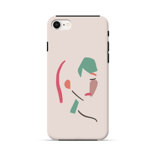 Minimalist Abstract Line Art Woman Face iPhone 7/8/SE (2020) Impact Case