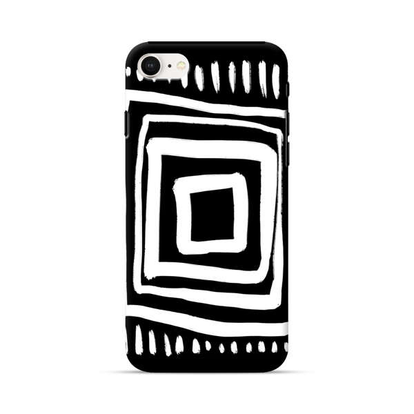 Minimalist Geometric Black and White Design iPhone 7/8/SE (2020) Impact Case