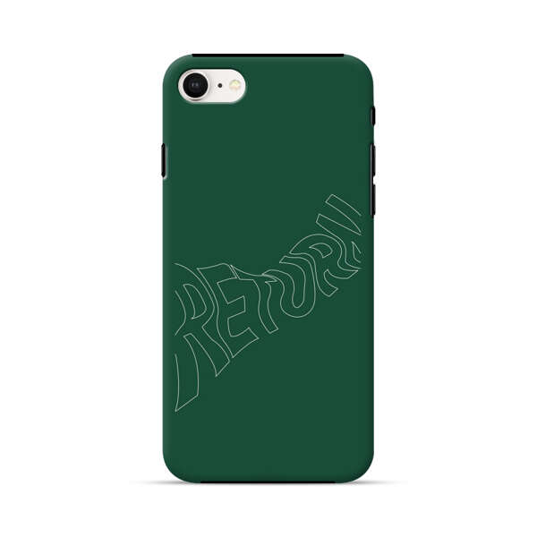 Minimalist Green Wavy Return Text iPhone 7/8/SE (2020) Impact Case