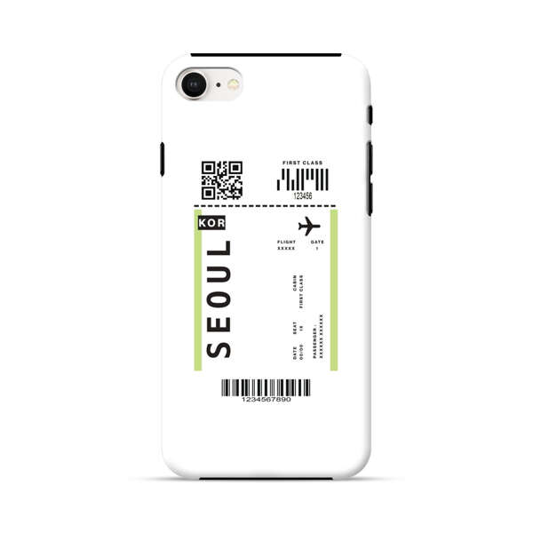 Minimalist Seoul Boarding Pass iPhone 7/8/SE (2020) Impact Case
