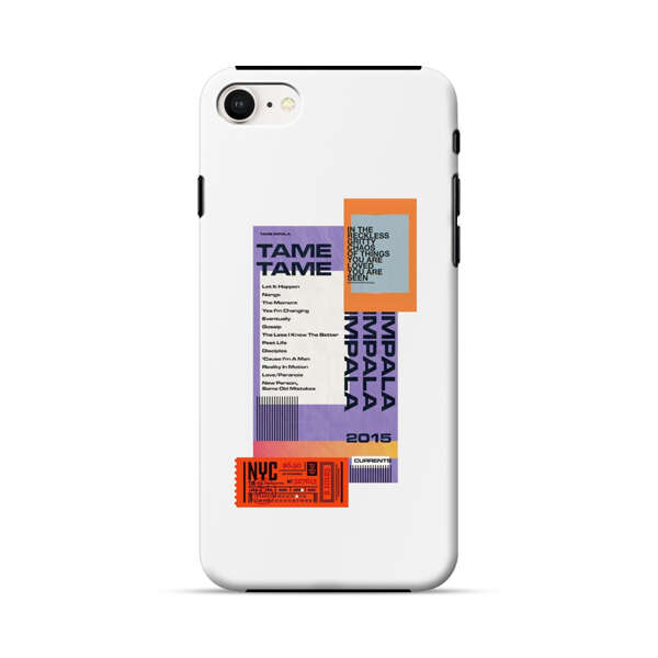 Modern Graphic Collage with Typography and Ticket Elements iPhone 7/8/SE (2020) Impact Case