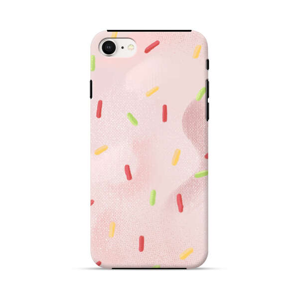 Pastel Pink Sprinkles Pattern iPhone 7/8/SE (2020) Impact Case