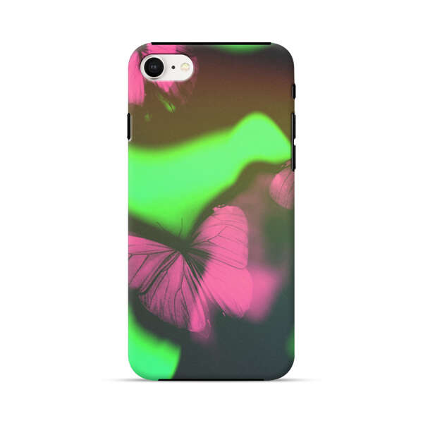 Pink Butterflies Green Background iPhone 7/8/SE (2020) Impact Case