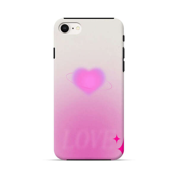 Pink Glowing Heart Love Sparkle iPhone 7/8/SE (2020) Impact Case