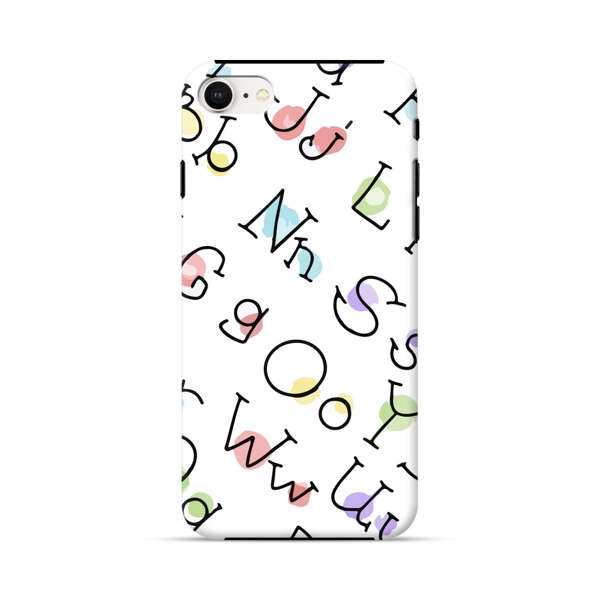 Playful Alphabet Pattern with Colorful Letters iPhone 7/8/SE (2020) Impact Case