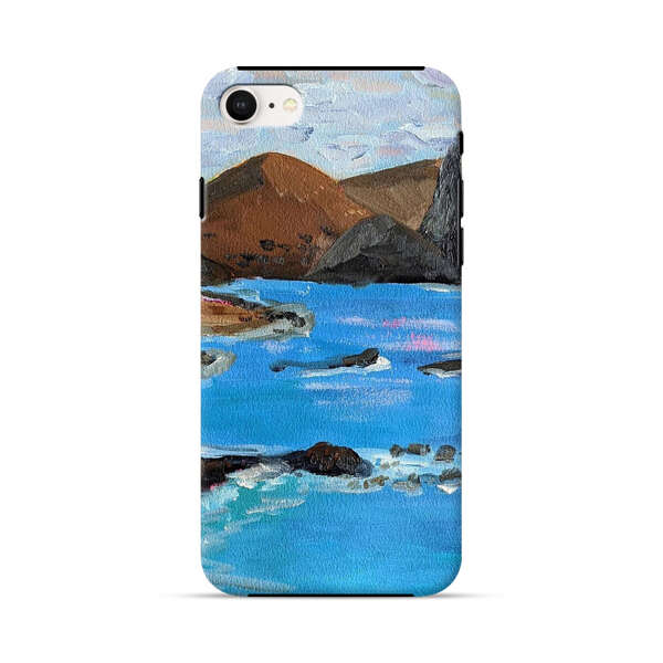 Rocky Coastline Ocean Painting iPhone 7/8/SE (2020) Impact Case