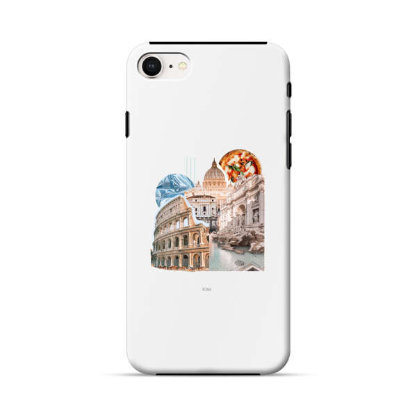Rome Landmarks with Pizza iPhone 7/8/SE (2020) Impact Case