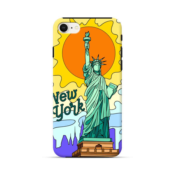 Statue of Liberty New York Artistic Sun iPhone 7/8/SE (2020) Impact Case