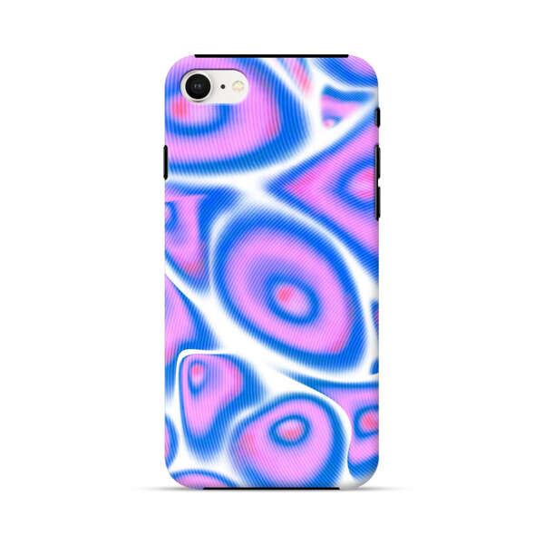 Vibrant Abstract Pink and Blue Swirl Pattern iPhone 7/8/SE (2020) Impact Case