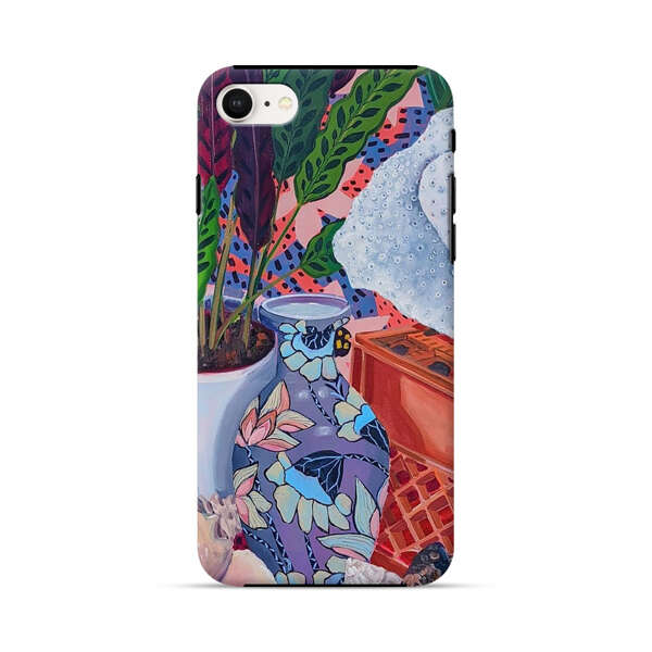 Vibrant Still Life with Plants and Vase iPhone 7/8/SE (2020) Impact Case