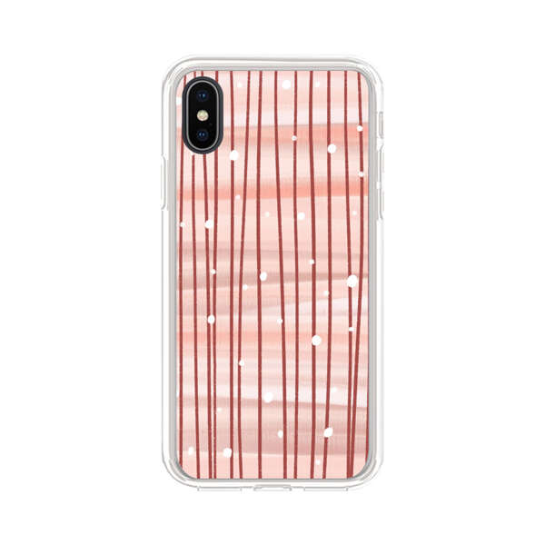 Abstract Vertical Lines Pink Pattern iPhone X/XS Case