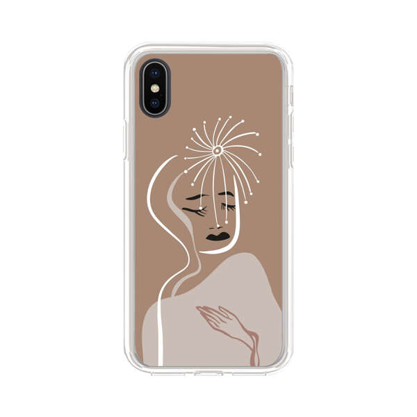 Artistic Abstract Portrait with Serene Face iPhone X/XS Case
