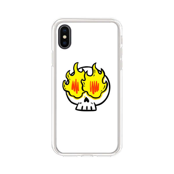 Cartoon Skull with Flames iPhone X/XS Case